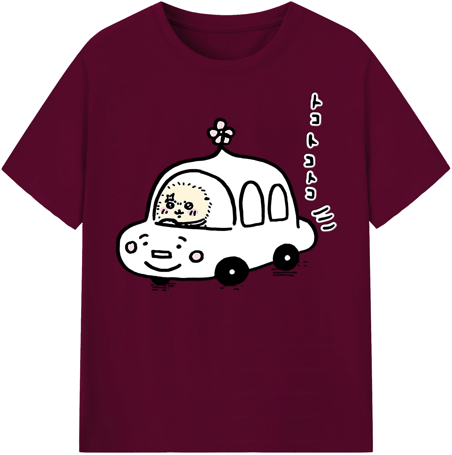 （画像用） ちいかわ ラッコ Chii-kawa Sea otter レディースカジュアルプリントTシャツ（綿100％）